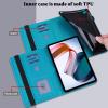 ALILANG Case for Samsung Galaxy Tab S8/S7 11 inch Case 2022/2020 (SM-X700/X706/T870/T875/T876B), Shockproof Flip Embossed with Card Solts Cover for Tablet Case Samsung Tab S8-Blue view 4