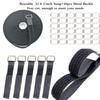 HSIULMY Hook and Loop Buckles, 3/4In x 32Ft Reusable Hook & Loop Straps with 40 Metal Buckles, Heavy Duty Adjustable Cable Ties Nylon Cinch Straps for Wire Management, Cord Organizer & Storage view 3