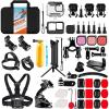 HONGDAK Action Camera Accessories Kit for GoPro Hero 13 12 11 10 9 Black, Waterproof Housing+Silicone Case+ Adjustable Arm+Head Chest Wrist Strap+Bike Mount+Suction Cup+Floating Grip Bundle Set 63in1 view 1
