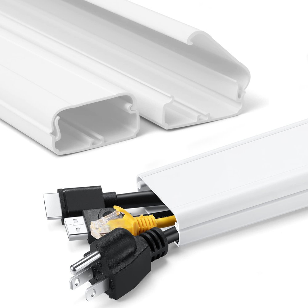 ZhiYo TV -34in Wall Cable Management Raceway & TV-31.5 inch Cable Concealer