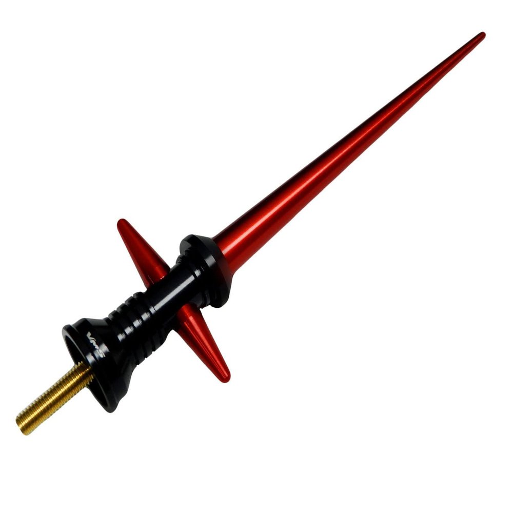 VMS RACING 5.4 inch Big Red Light Saber Blade Laser Sword Antenna in CNC Machined Billet Aluminum Short Compatible with BMW Motorcycle K1600GT K1600GTL R1200RT