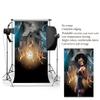 10x20ft Halloween Big Moon Castle Photography Backdrops RIP. Old Castle Fire Spider Web Fabric Background for Night view 4