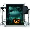 10x20ft Old Tree Hole Scary Pumpkin Light Backdrops for Photography Halloween Castle Bats Photo Background for Party view 1