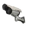 Yuarisx Solar Powered Dummy Fake Security Camera Bullet CCTV Surveillance with Simulated LED Realistic Red Flashing Light and Security Warning Sticker Decal Indoor Outdoor, 2 Pack view 2