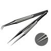 Microscope Kit Titanium Alloy Microscope Fly-line Curved Straight Tweezers Microscope Lens Adapters (Tweezer Tip Type : TC-15) view 3