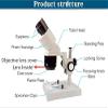 Microscope Accessories Kit Mobile Phone Repairing PCB Soldering Stereo Binocular Microscope with Light Microscope Slides (Color : 15X Eyepiece) view 3