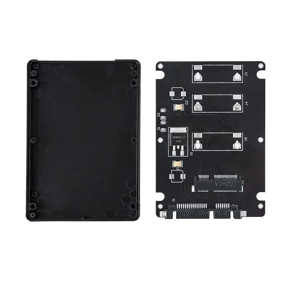Acxico 1Pcs 2.5 Inch SATA to mSATA SSD Enclosure Converter Internal/External Adapter