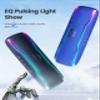 ERKEI SEHN Bluetooth Speaker, IPX7 Waterproof Wireless Speakers, Flashing Light, 25W Super Bass, 24H Playtime, Birthday Valentines Gifts for Him/Men, TWS Pairing, Beach Vacation Essentials, Blue view 3