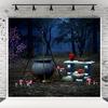 10x6.5ft Outdoor Forest Magic Photography Background Pink Mushroom Magic Pot Magic Prop for Costume Carnival Photo Studio Prop view 1