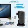 AOFO Long Extension Cord 15 ft Power Strip Tower, Surge Protector 12 AC Outlets 4 USB(1 USB C) Ports, Charging Tower Overload Protection with Multiple Outlets for Home Office view 4