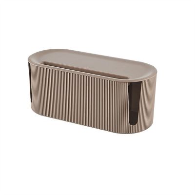 Cable Management Box Cable Storage Box Power Supply Board Charger Socket Manager Used to Hide Cables and Power Strip Storage Box Home Office Protector Cable Tidy Box (Color : Coffee)