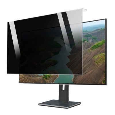 CUNIO Universal Size Hanging Computer Privacy Screen Protector, Achieve 60 Degrees Privacy, Scratch and Dustproof for Desktop PC, Widescreen Monitors / 23/24in 540x340mm