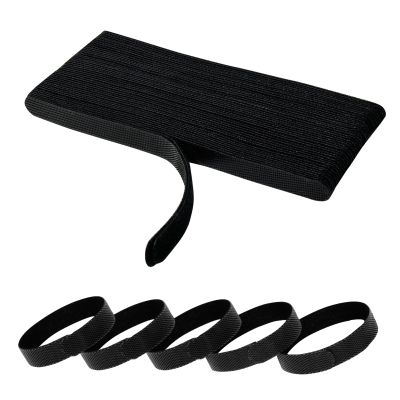 SGLXQ 50PCS 6 Inch Adjustable 6-Inch Cord Organizer Ties, Fastening Cable Ties,Microfiber Cloth Used for Computer Link Cable Cord Management USB Cable Cable Ties (Black)