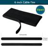 SGLXQ 50PCS 6 Inch Adjustable 6-Inch Cord Organizer Ties, Fastening Cable Ties,Microfiber Cloth Used for Computer Link Cable Cord Management USB Cable Cable Ties (Black) view 2