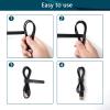 SGLXQ 50PCS 6 Inch Adjustable 6-Inch Cord Organizer Ties, Fastening Cable Ties,Microfiber Cloth Used for Computer Link Cable Cord Management USB Cable Cable Ties (Black) view 3