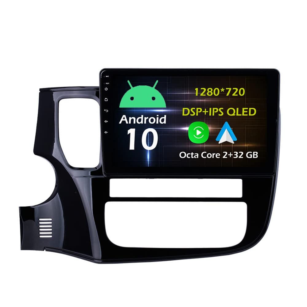10.1'' Android 10 in Dash Car Stereo Radio Fit for Mitsubishi OUTLANDER 2014 15 16 17 18 19 GPS Navigation Head Unit Carplay Android Auto DSP 4G WIFI Bluetooth