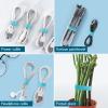 50PCS Reusable Cable Ties AdjustableFastening Microfiber Cloth Used for Computer Link Cable Cord Management USB Cable Cable Ties (light blue) view 3