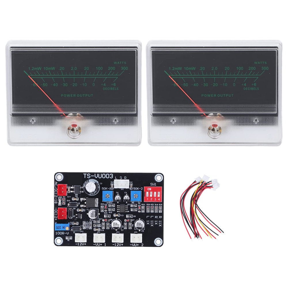 2pcs VU Meter Panel Module Adjustment Power Amplifier DB Meter with Backlit for DIY Recording Studio Car Audio Transform Equipment
