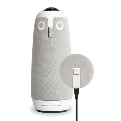 Owl Labs Meeting Owl 3 and Expansion Mic for Meeting Owl 3 - Extend Audio Reach in Larger Spaces by 8 feet (2.5 Meters) in The Direction of The mic.