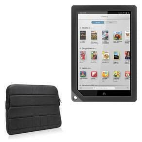 BoxWave Case Compatible with Barnes & Noble Nook HD+ - Polar Jacket, Puffy Padded Material Zip Up Sleeve Pouch - Jet Black