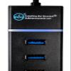 Everything But Stromboli 4-Port USB 3.0 Type-A Flash Drive Hub 3.0 USB 20 inch Cable, Tool Free Type, Read/Write speeds up to 600MB/s, Works with Samsung, PNY, Kingston, SanDisk Thumb Drives view 3
