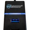 Everything But Stromboli 4-Port USB 3.0 Type-A Flash Drive Hub 3.0 USB 20 inch Cable, Tool Free Type, Read/Write speeds up to 600MB/s, Works with Samsung, PNY, Kingston, SanDisk Thumb Drives view 4