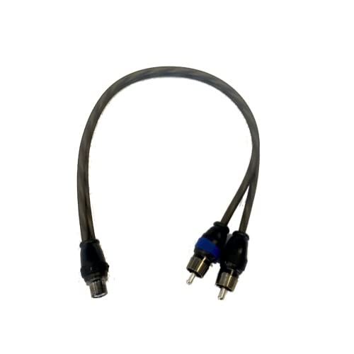 Sky High Car Audio Twisted RCA Cable Y Splitter - 1 Female 2 Male