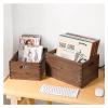 CD Stand Desktop CD Rack Vinyl Lp Storage Box Dovetail Tenon Wooden Storage Box Vinyl Storage Holder CD Storage Holder view 4