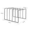 TOMYEUS CD Storage Holder Record Storage Holder Stand  Coated Metal Wire Rack Holds up to 50 Album Lps,Simple and Contemporary Concept Design for 12Records CD Rack view 2