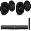 Memphis (4) Audio PRX6903 6x9 3-Way Car Audio Speakers+Bluetooth Soundbar w/Sub view 1