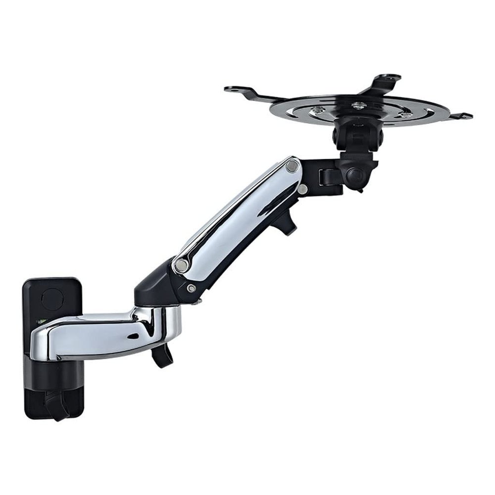 Projector Mounts Projector Wall Mount Wall-Mounted Projector Rack with Tray Retractable Adjustment 180 Load-Bearing 17.63LB (Color : Black)