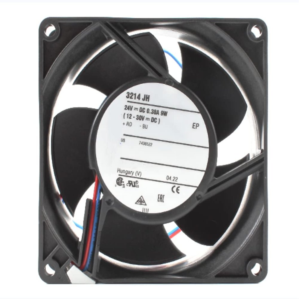 3214 JH 24VDC 0.38A 9W 92X92X38mm 6800RPM 2-Wire Cooling Fan 3214JH