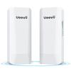 Wireless Bridge Point to Point Outdoor: Ueevii 5.8GHz Dual 100Mbps WiFi Bridge, 2KM Range CPE for Network Extend, PoE Adapter, IP65 Weatherproof, CPE453 for Starlink Garage Barn Shop view 1