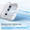 Wireless Bridge Point to Point Outdoor: Ueevii 5.8GHz Dual 100Mbps WiFi Bridge, 2KM Range CPE for Network Extend, PoE Adapter, IP65 Weatherproof, CPE453 for Starlink Garage Barn Shop view 4