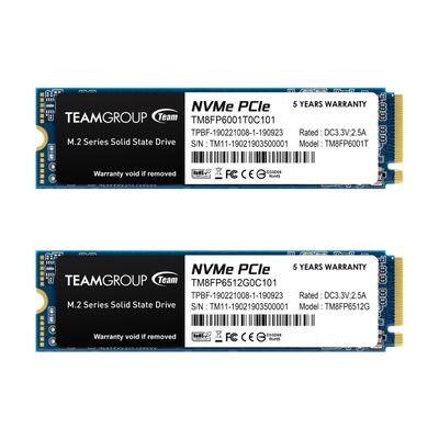 TEAMGROUP MP33 512GB 2 Pack SLC Cache 3D NAND TLC NVMe 1.3 PCIe Gen3x4 M.2 2280 Internal Solid State Drive SSD (Read/Write 1,700/1,400 MB/s) Compatible with Laptop & PC Desktop TM8FP6512G0C1P1