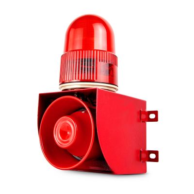 Industrial Sound and Light Alarm - LED Strobe Warning Light Loud Horn Outdoor Security Siren 25W 120dB DC24V