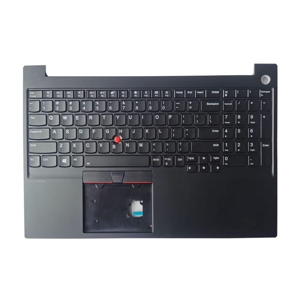 AKGIFT Laptop Replacement Keyboard Compatible for Lenovo Thinkpad E15 Gen1 5M10V16930 5M10V16964 US Layout with Palmrest Upper Cover (Backlit)