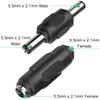 DKARDU 5.5x2.1mm DC Power Connector Adapter 20 PCS, Male to Male Coupler Plug, 12V Female to Female Jack Socket for CCTV Security Camera Led Strip, 10 x Male / 10 x Female view 2