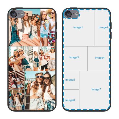 YahCase Custom Phone Case for iPod Touch 5/6/7,Customized Personalized Multi-Picture Collage Photos Cover Anti-Scratch Shock-Resistant Soft Protective TPU Phone Case