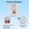 STUDIOFINIX 5.25 Inch 600W Passive Wall Mount Speakers Weather Resistant Indoor Outdoor Speakers for Patio Garage Home,2 Pairs (White) view 2