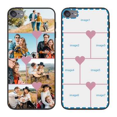 YahCase Custom Phone Case for iPod Touch 5/6/7,Customized Personalized Multi-Picture Collage Photos Cover Anti-Scratch Shock-Resistant Soft Protective TPU Phone Case