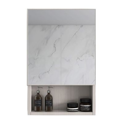 Bathroom Mirror Cabinet Wall Mount Medicine Cabinet Hanging Cabinet Wall Mirror Cabinet 16.5 * 24.3 INCH Aluminum Alloy Mirror Cabinet (Color : White, Size : 19.6 * 24.3 inch)