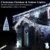 Icicle Christmas Lights Outdoor Decorations 640 LED 65.6 FT 8 Modes LED Icicle String Light with 120 Drops, Fairy String Curtain Lights for Christmas Holiday Decor Wedding Party (Cold White) view 2