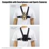 Andoer 6 in 1 Chest Strap Adjustable Chest Harness Strap with Swivel Phone Clip Replacement for Gopro Hero10 9 8 7 6 5 4 Session 3 and 3 2 1 Fusion Osmo Cameras Smartphones, Black view 4