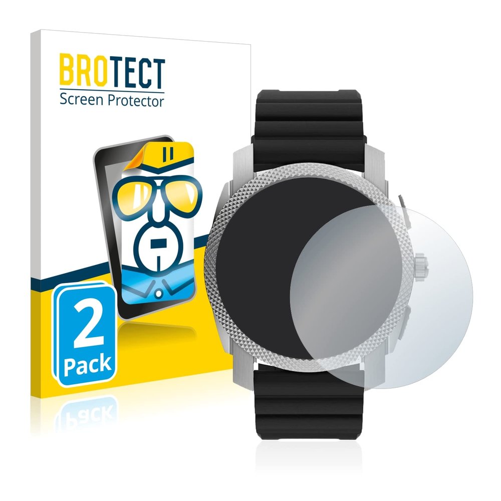 brotect 2-Pack Screen Protector Compatible with Fossil Gen 6 Hybrid Machine (45mm) - HD-Clear Protection Film
