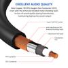 DREMAKE Dual 1/4 TS to Dual RCA Stereo Audio Cable 1.6FT, RCA to 6.35mm Interconnect Cable, 2 Quarter Inch to 2 RCA Cord, Dual RCA Male to Dual TS 1/4'' Male Adapter Cable for Speaker System - 0.5M view 3