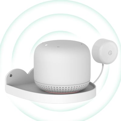 Aokicase Wall Mount for Google Nest WiFi 1/2 Simple and Robust Wall Mount Stand for Google Nest WiFi 1/2 Mount with Cable Management, No Messy Cables (White)
