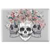 Cavka Hard Case Compatible with MacBook Air 13 15 inch Pro 16 14 M5 M4 M3 M2 M1 Mac Book 2025 2024 2022 2020 Plastic Gothic Flowers Clear Aesthetic Touch Bar Floral Skull Crown Skeleton Glossy view 1