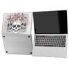 Cavka Hard Case Compatible with MacBook Air 13 15 inch Pro 16 14 M5 M4 M3 M2 M1 Mac Book 2025 2024 2022 2020 Plastic Gothic Flowers Clear Aesthetic Touch Bar Floral Skull Crown Skeleton Glossy view 3