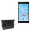 BoxWave Case Compatible with Lenovo Tab E7 - Elite Leather Messenger Pouch, Synthetic Leather Cover Case Envelope Design - Jet Black view 1
